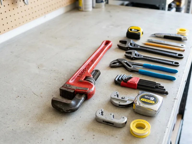 Professional plumbers in Stow, OH equipped with top-tier tools for residential and commercial plumbing services.